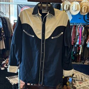 Black and Cream Western Shirt